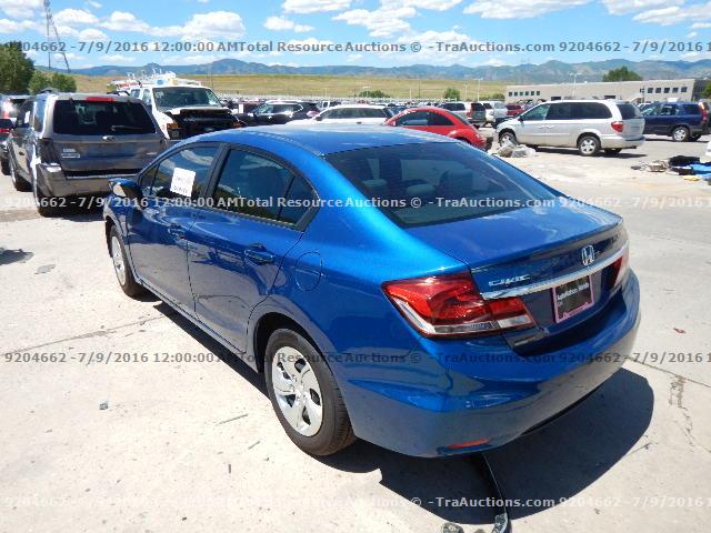 19XFB2F54EE022102 - 2014 HONDA CIVIC LX BLUE photo 4