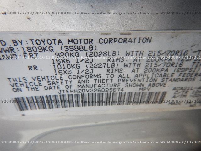 JTEHH20V226025674 - 2002 TOYOTA RAV4 GRAY photo 12