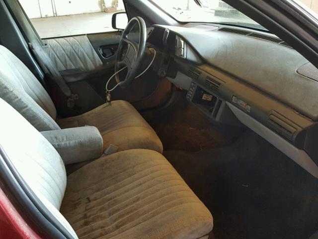 1G2WH54D6MF276932 - 1991 PONTIAC GRAND PRIX RED photo 5