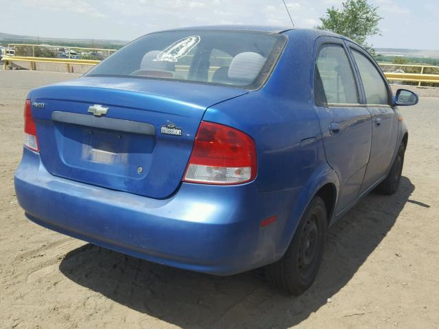 KL1TD52644B265828 - 2004 CHEVROLET AVEO BLUE photo 4