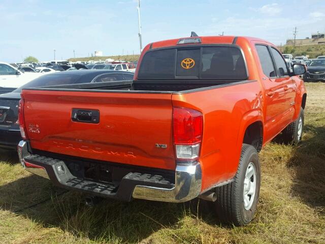 5TFCZ5AN0GX018123 - 2016 TOYOTA TACOMA DOU ORANGE photo 4