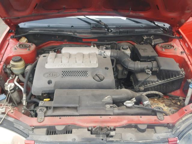 KNAFB121235259738 - 2003 KIA SPECTRA BA RED photo 7