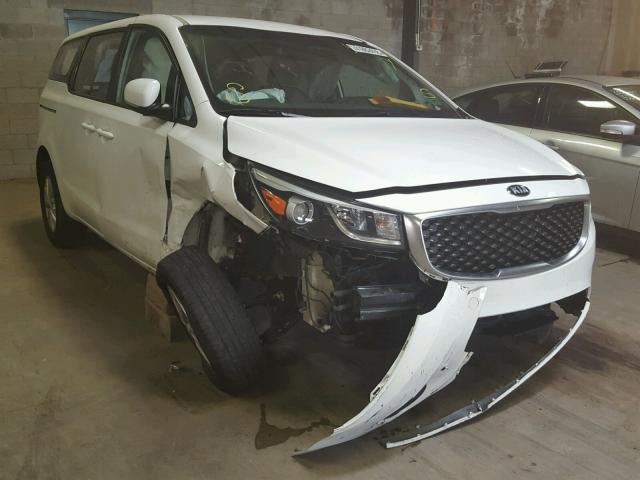 KNDMA5C15F6049426 - 2015 KIA SEDONA L WHITE photo 1