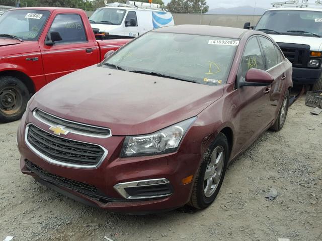 1G1PC5SB9F7282360 - 2015 CHEVROLET CRUZE LT BURGUNDY photo 2