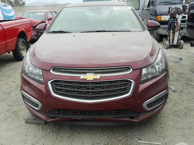 1G1PC5SB9F7282360 - 2015 CHEVROLET CRUZE LT BURGUNDY photo 9