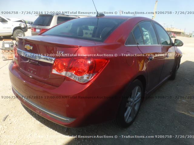 1G1PG5SB3F7163739 - 2015 CHEVROLET CRUZE LTZ RED photo 3