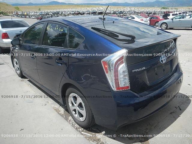 JTDKN3DU0C1485845 - 2012 TOYOTA PRIUS BLUE photo 4