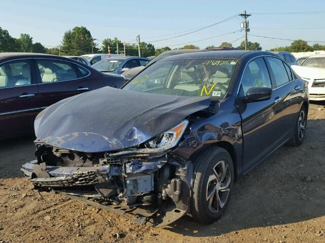 1HGCR2F35HA124353 - 2017 HONDA ACCORD LX BLUE photo 2