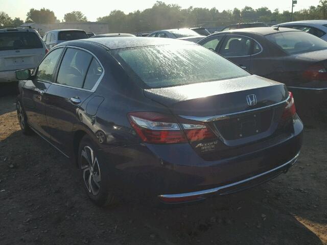 1HGCR2F35HA124353 - 2017 HONDA ACCORD LX BLUE photo 3