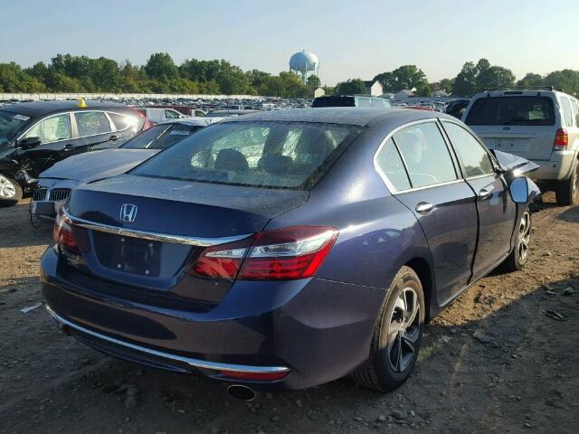 1HGCR2F35HA124353 - 2017 HONDA ACCORD LX BLUE photo 4