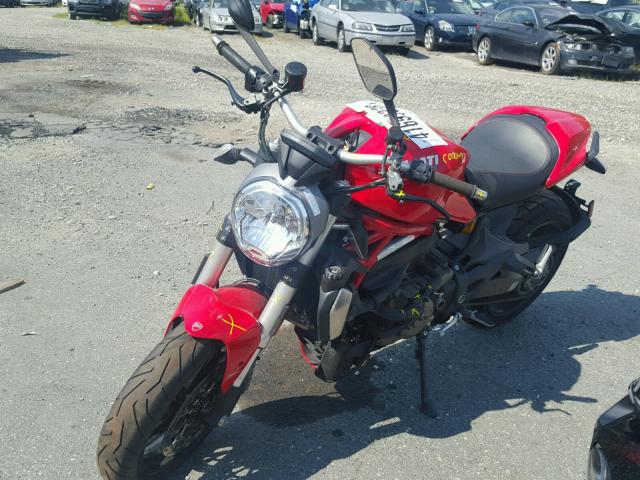 ZDM1RBSV0FB011936 - 2015 DUCATI MONSTER 12 RED photo 2