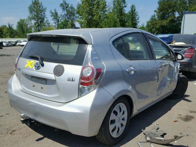 JTDKDTB34C1516446 - 2012 TOYOTA PRIUS C SILVER photo 4