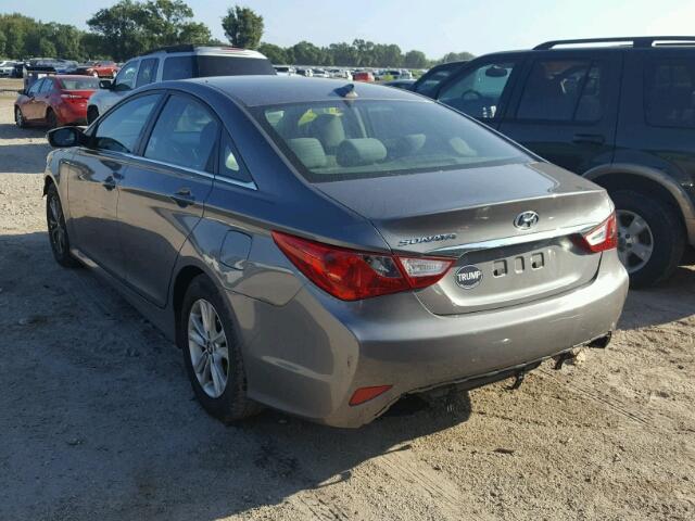 5NPEB4AC9EH941828 - 2014 HYUNDAI SONATA GRAY photo 3