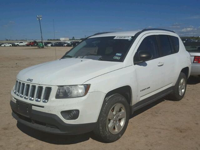 1C4NJCBAXED697073 - 2014 JEEP COMPASS SP WHITE photo 2