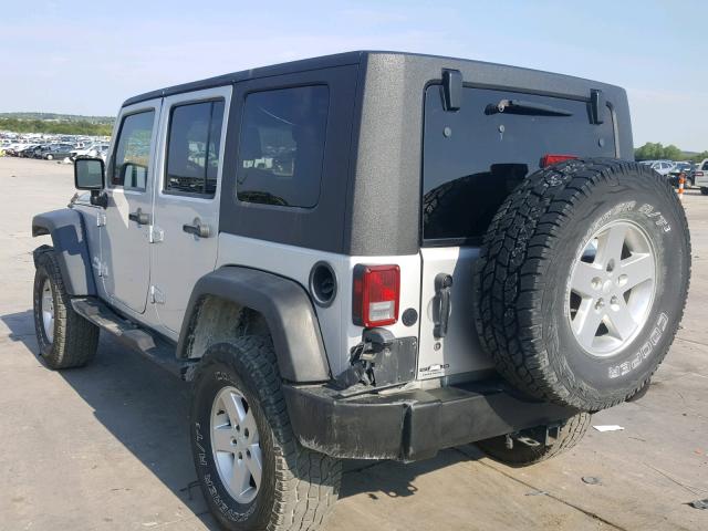 1J4GB39177L102081 - 2007 JEEP WRANGLER X SILVER photo 3