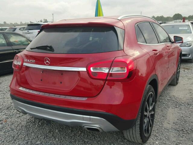 WDCTG4EB9FJ187603 - 2015 MERCEDES-BENZ GLA 250 RED photo 4