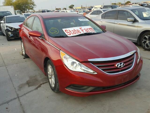 5NPEB4AC9EH934829 - 2014 HYUNDAI SONATA RED photo 1