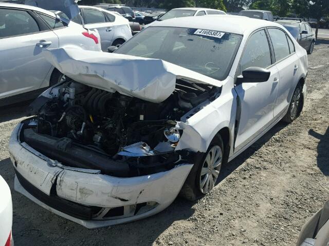 3VW2K7AJ8EM382699 - 2014 VOLKSWAGEN JETTA WHITE photo 2