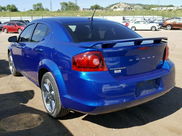 1C3CDZCBXCN228151 - 2012 DODGE AVENGER SX BLUE photo 3