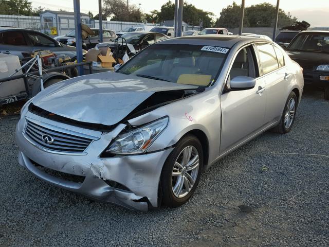 JN1CV6AP2BM504996 - 2011 INFINITI G37 BASE SILVER photo 2