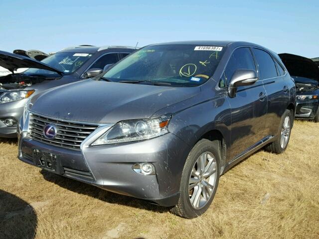 2T2ZB1BA8FC001954 - 2015 LEXUS RX 450H GRAY photo 2