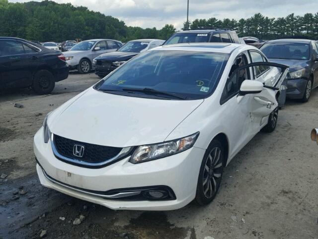 19XFB2F9XEE203305 - 2014 HONDA CIVIC EXL WHITE photo 2