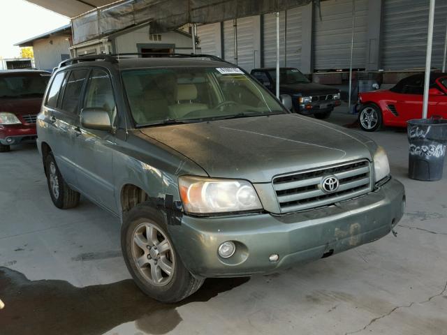 JTEDP21A350086326 - 2005 TOYOTA HIGHLANDER GREEN photo 1