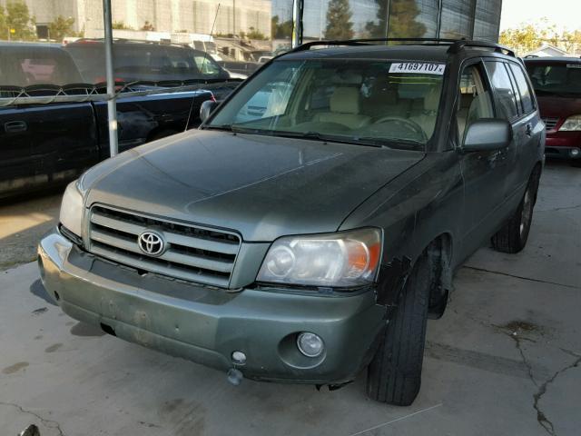 JTEDP21A350086326 - 2005 TOYOTA HIGHLANDER GREEN photo 2