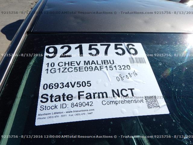 1G1ZC5E09AF151320 - 2010 CHEVROLET MALIBU 1LT 棕色 照片 15