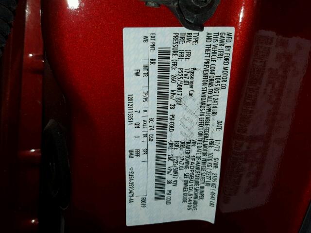 1FADP5BU1DL514105 - 2013 FORD C-MAX SEL RED photo 10