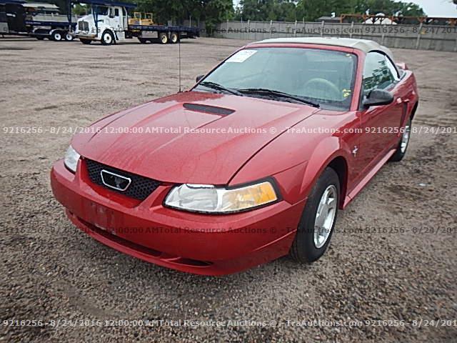 1FAFP4444YF166515 - 2000 FORD MUSTANG RED photo 1