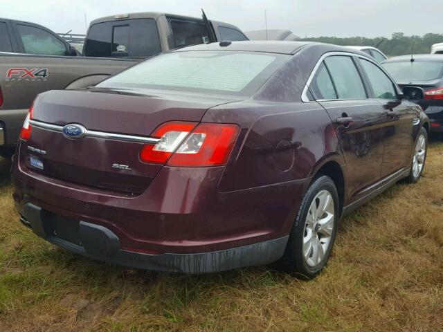 1FAHP2EW9BG127837 - 2011 FORD TAURUS MAROON photo 4