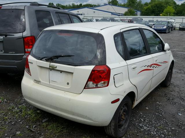 KL1TD666X6B660406 - 2006 CHEVROLET AVEO BASE Ақ фото 4