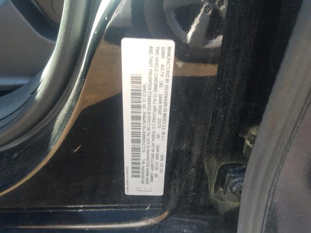 3VW2K7AJXBM052770 - 2011 VOLKSWAGEN JETTA BASE BLACK photo 10