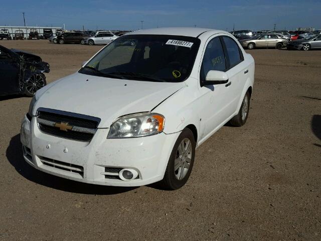 KL1TG56E39B393073 - 2009 CHEVROLET AVEO LT WHITE photo 2