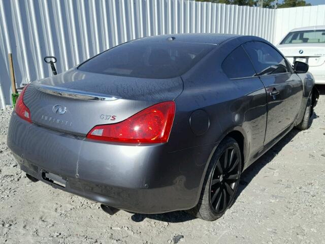 JN1CV6EK1AM104876 - 2010 INFINITI G37 GRAY photo 4