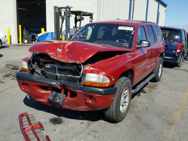 1B4HS28N1YF208693 - 2000 DODGE DURANGO MAROON photo 2