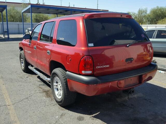 1B4HS28N1YF208693 - 2000 DODGE DURANGO MAROON photo 3