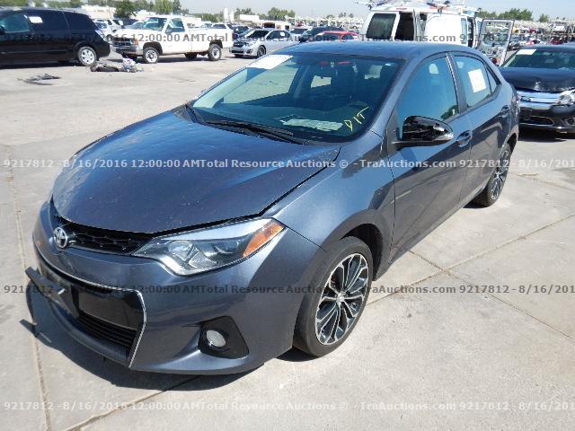 5YFBURHE1FP192349 - 2015 TOYOTA COROLLA GRAY photo 1