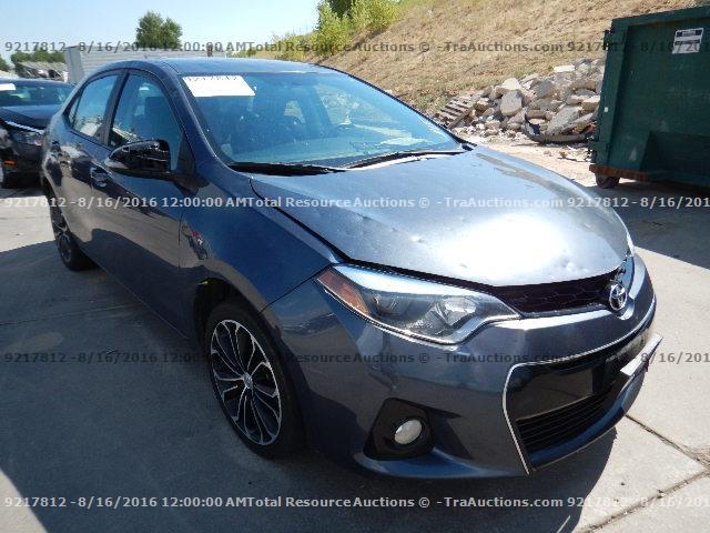 5YFBURHE1FP192349 - 2015 TOYOTA COROLLA GRAY photo 2