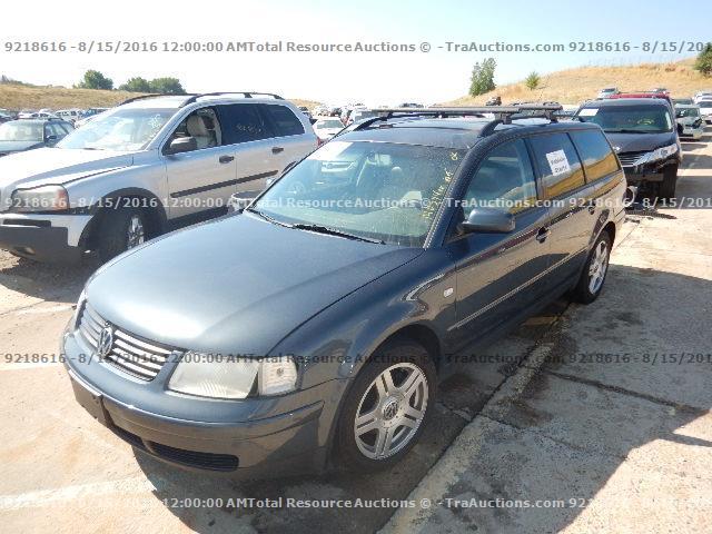 WVWLH63B61E035457 - 2001 VOLKSWAGEN PASSAT GLX GRAY photo 1