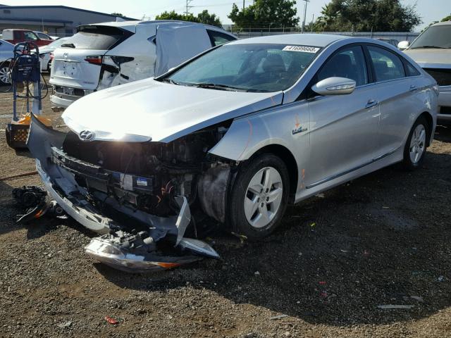 KMHEC4A47BA007042 - 2011 HYUNDAI SONATA HYB SILVER photo 2