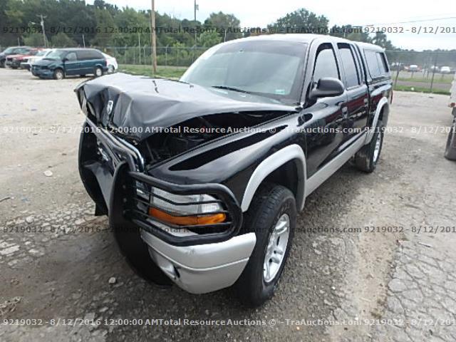 1D7HG48N24S730062 - 2004 DODGE DAKOTA QUA BLACK photo 1