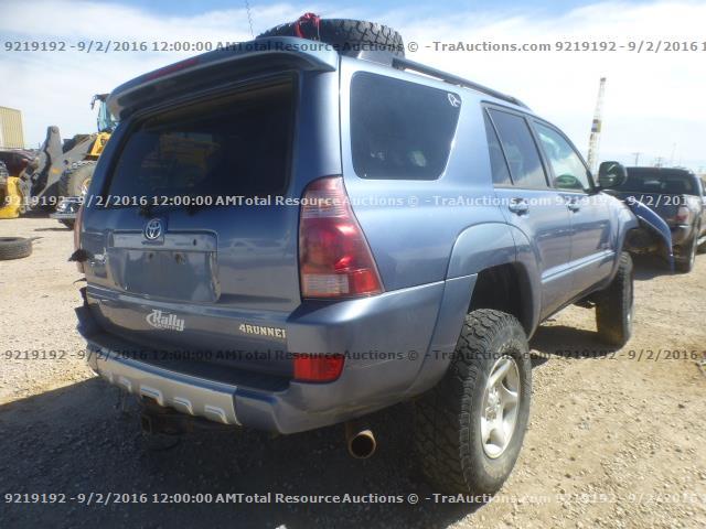 JTEBT14R548008998 - 2004 TOYOTA 4RUNNER SR BLUE photo 3