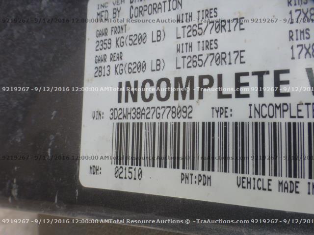 3D2WH38A27G778092 - 2007 DODGE RAM 3500 S GRAY photo 12