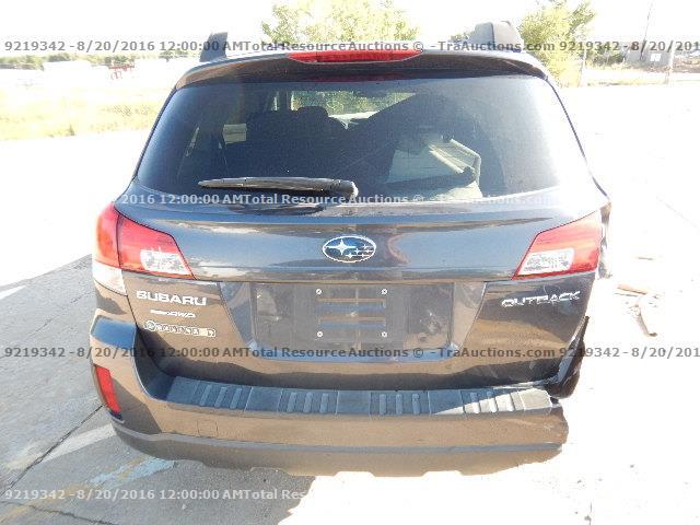 4S4BRCCC6C3262884 - 2012 SUBARU OUTBACK 2. GRAY photo 10