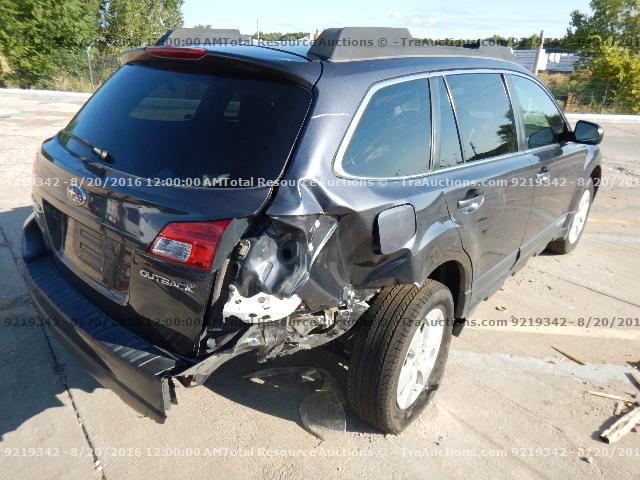 4S4BRCCC6C3262884 - 2012 SUBARU OUTBACK 2. GRAY photo 3