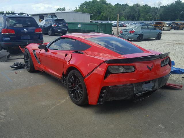 1G1YN2D61H5601374 - 2017 CHEVROLET CORVETTE Z RED photo 3