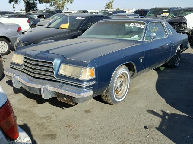 XS22J8R189913 - 1978 DODGE MAGNUM BLUE photo 2