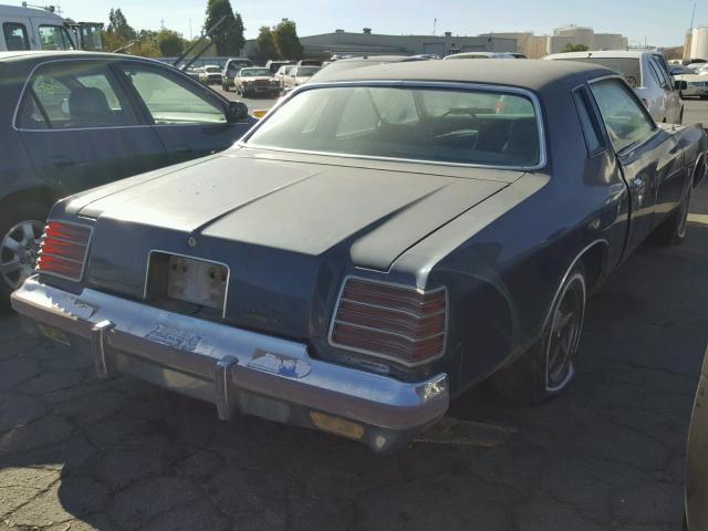 XS22J8R189913 - 1978 DODGE MAGNUM BLUE photo 4